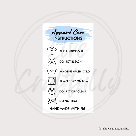 Apparel Care Stickers (Set of 24)