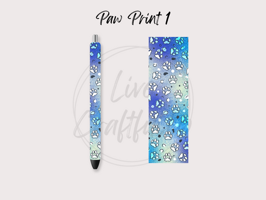 Paw Print Pen Wraps