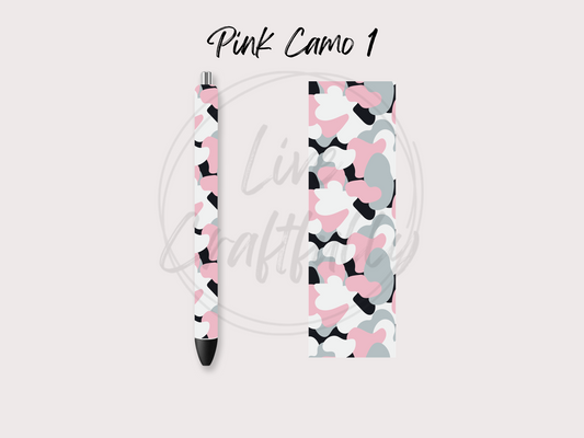 Pink Camo Pen Wraps