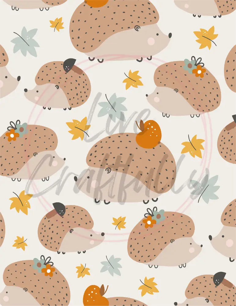 Custom Composition Notebook - Autumn Hedgehog / Black Spine Wide Rule