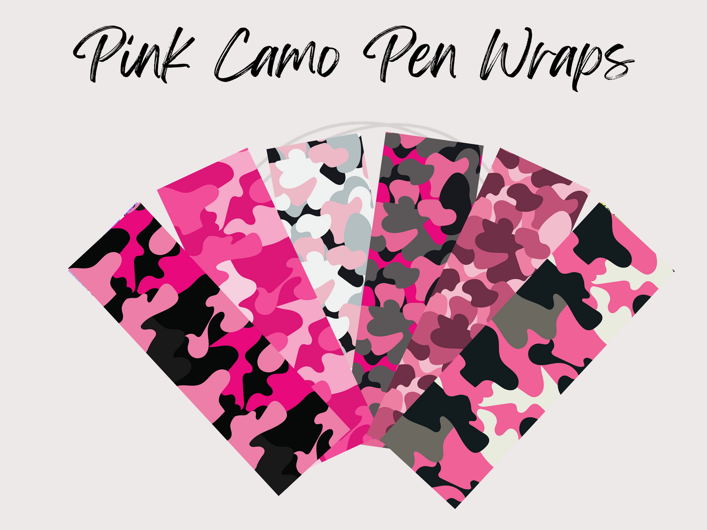 Pink Camo Pen Wraps