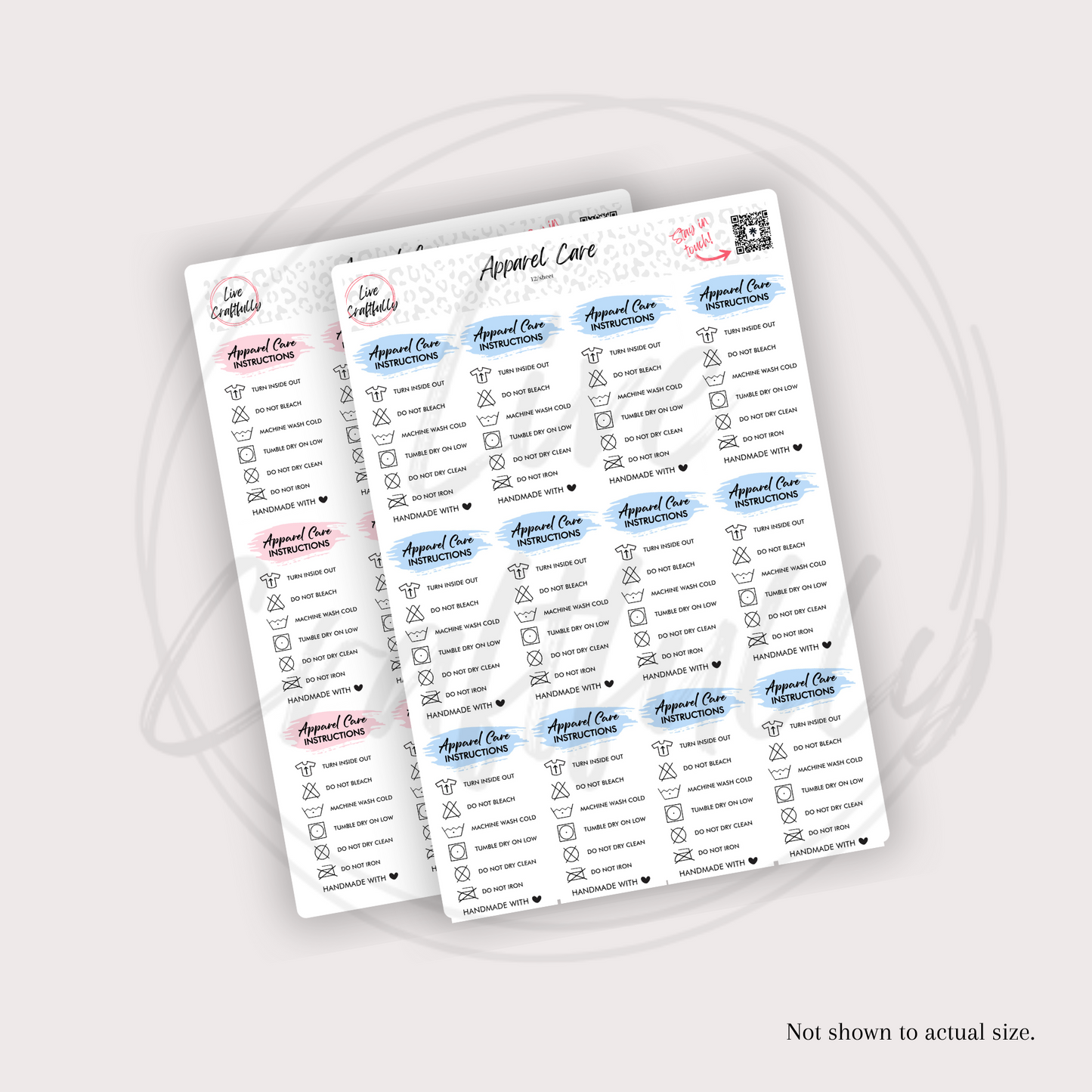 Apparel Care Stickers (Set of 24)