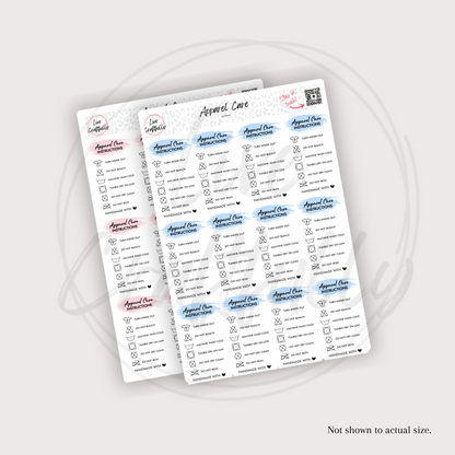 Apparel Care Stickers (Set of 24)