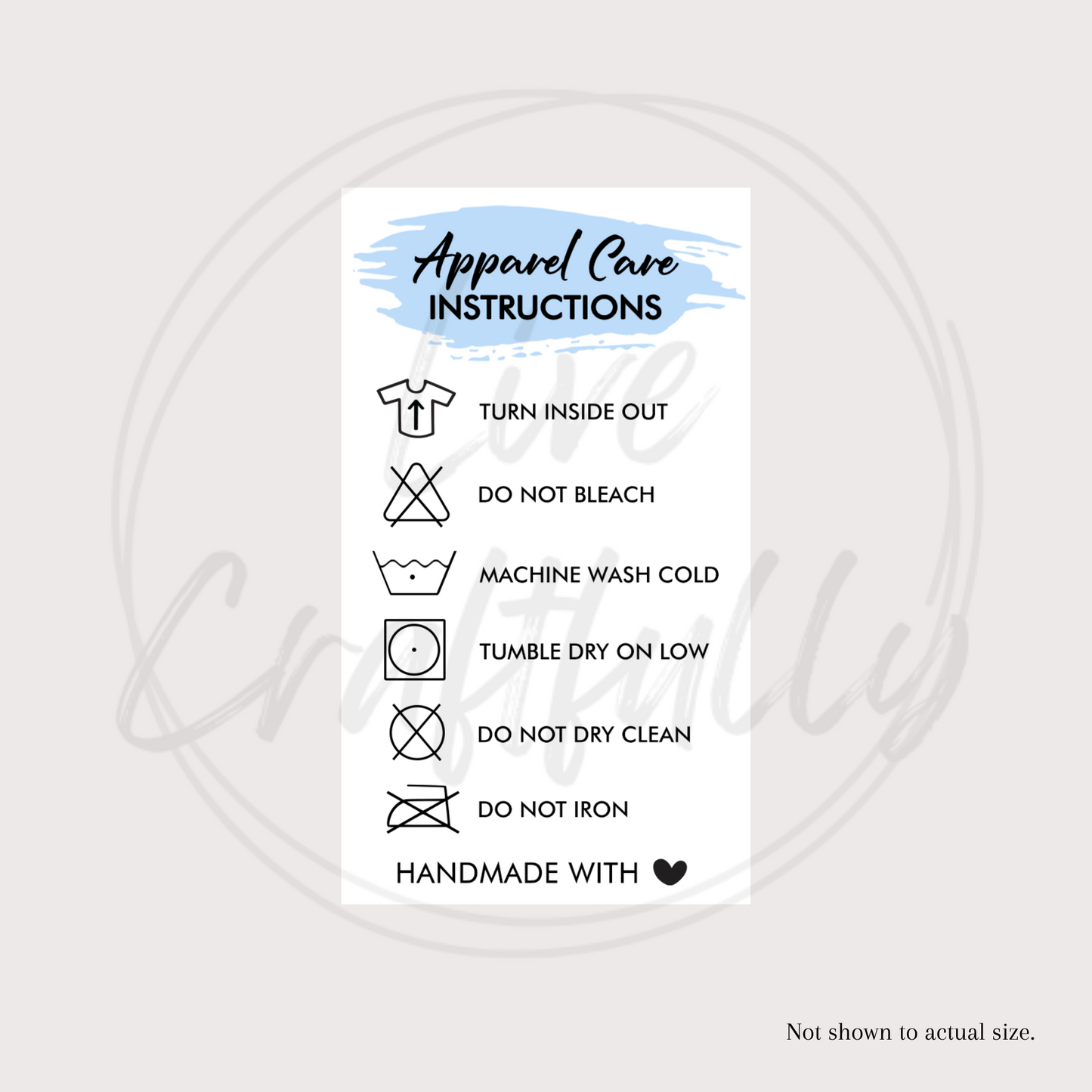 Apparel Care Stickers (Set of 24)