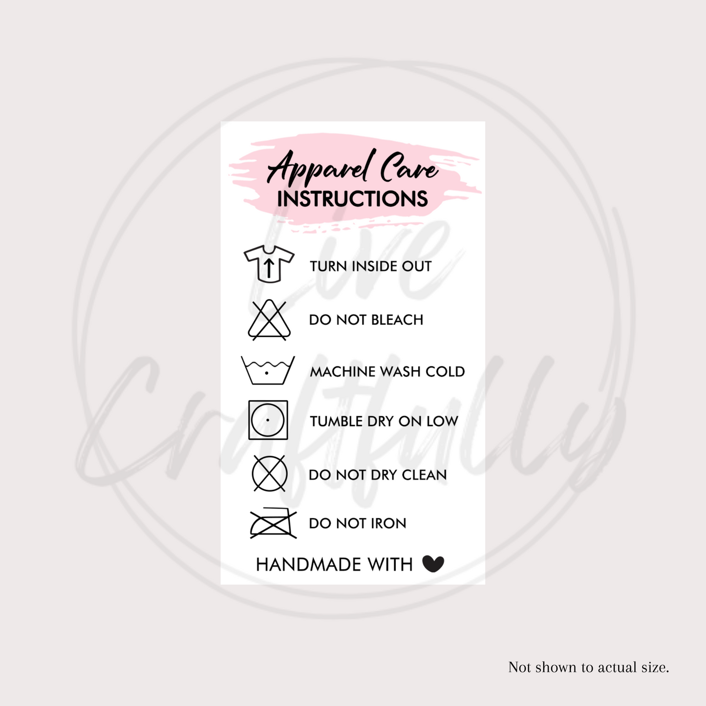 Apparel Care Stickers (Set of 24)