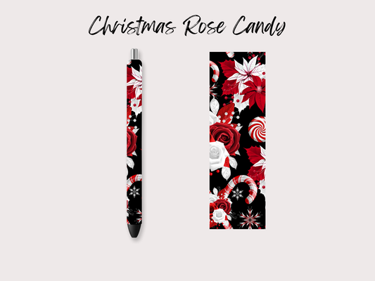 Christmas Rose Candy Pen Wrap