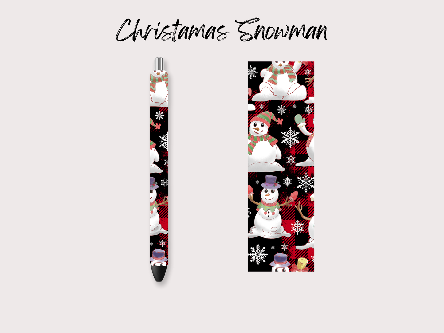 Christmas Snowman Pen Wrap