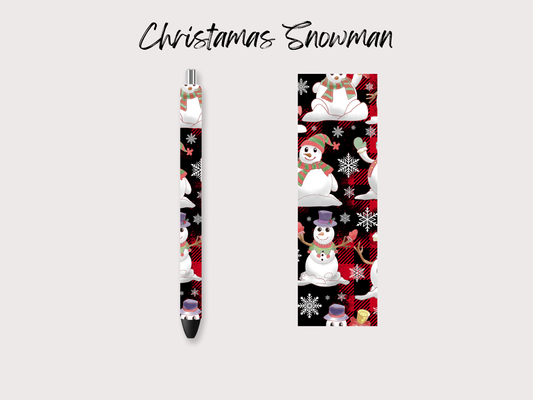 Christmas Snowman Pen Wrap