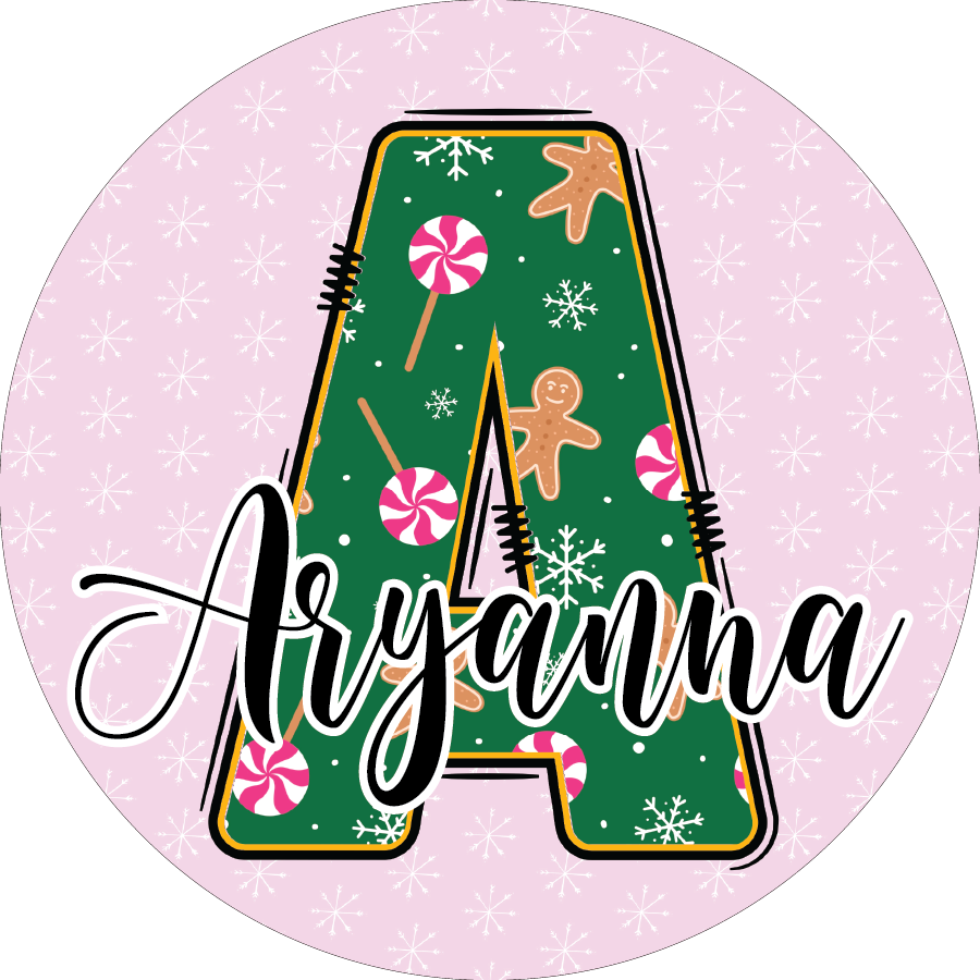 Custom Gift Tags - Green Peppermint Gingerbread