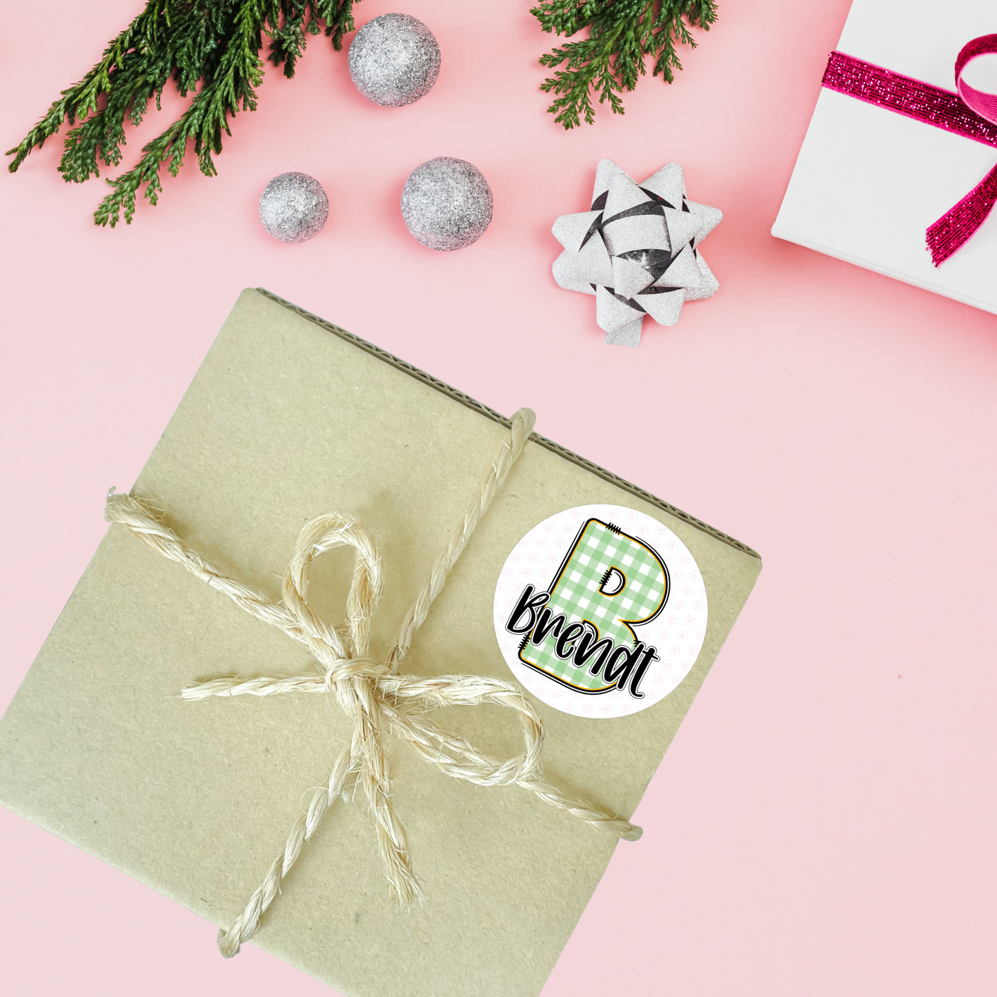 Custom Gift Tags - Green Plaid
