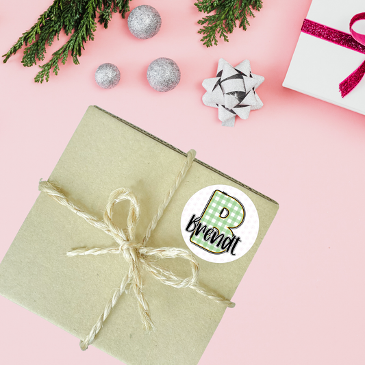 Custom Gift Tags - Green Plaid
