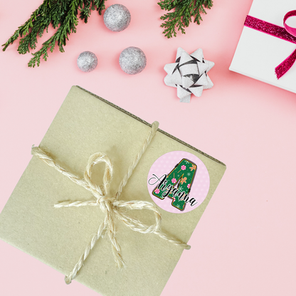 Custom Gift Tags - Green Peppermint Gingerbread