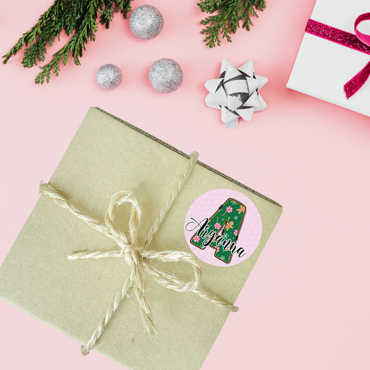 Custom Gift Tags - Green Peppermint Gingerbread