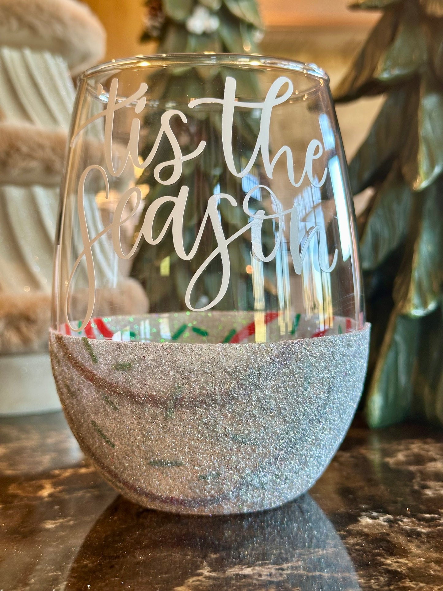 'Tis The Season Glitter Glass RTS
