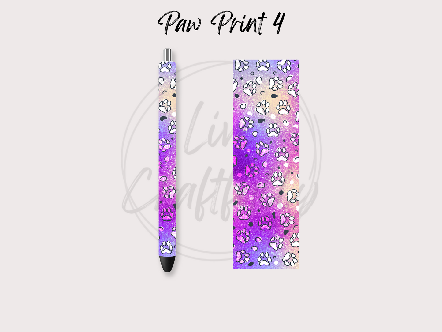 Paw Print Pen Wraps