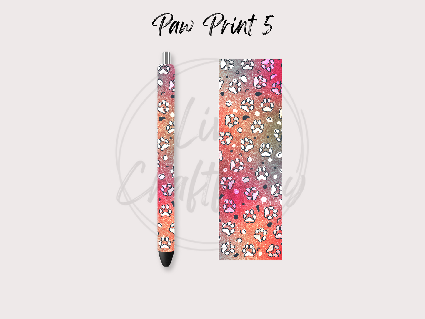 Paw Print Pen Wraps
