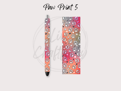Paw Print Pen Wraps