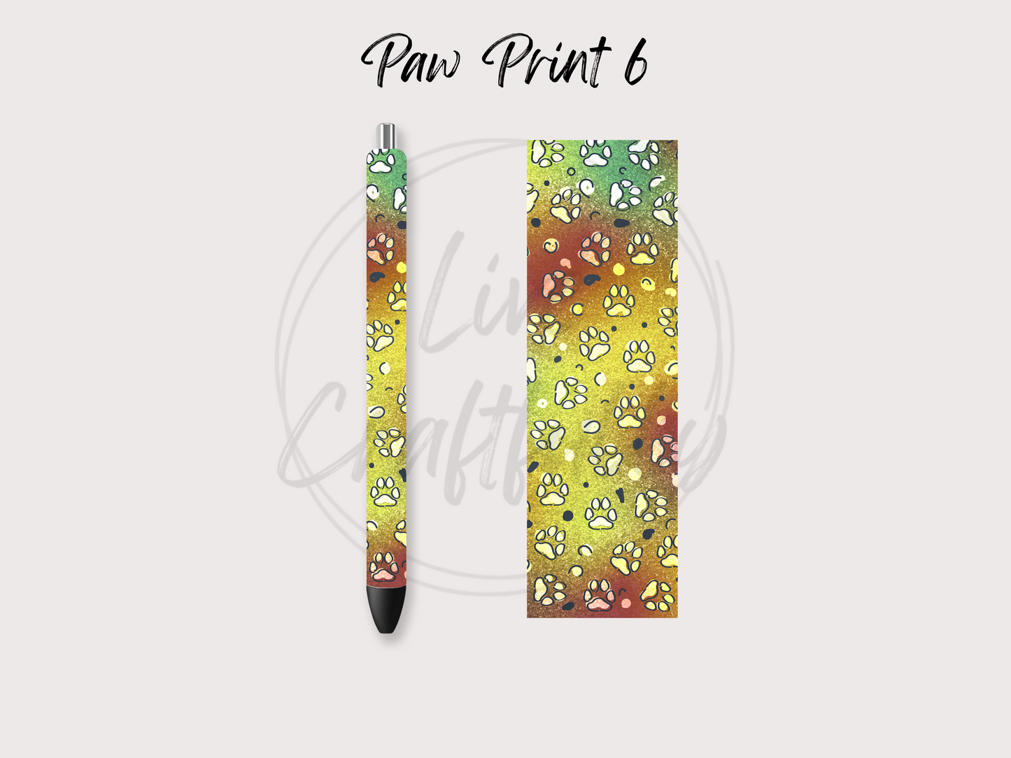 Paw Print Pen Wraps