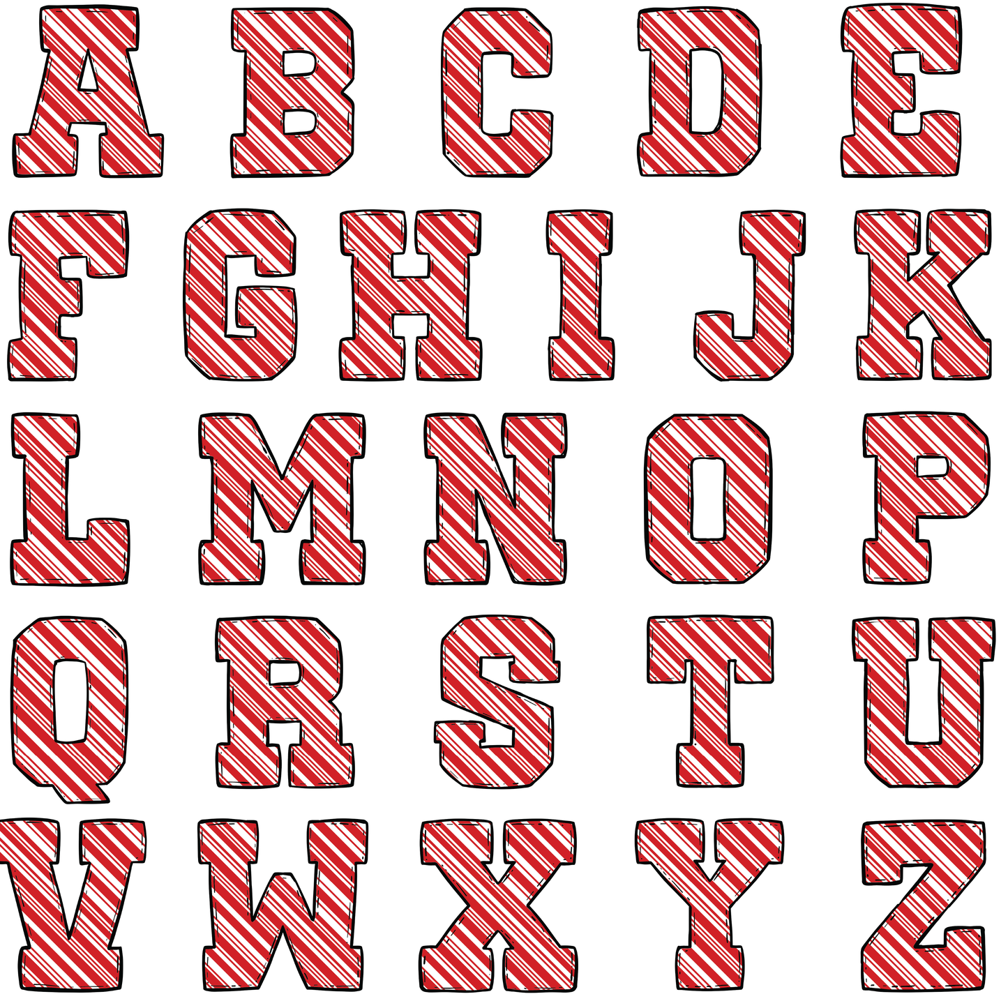 Custom Gift Tags - Peppermint Stripe