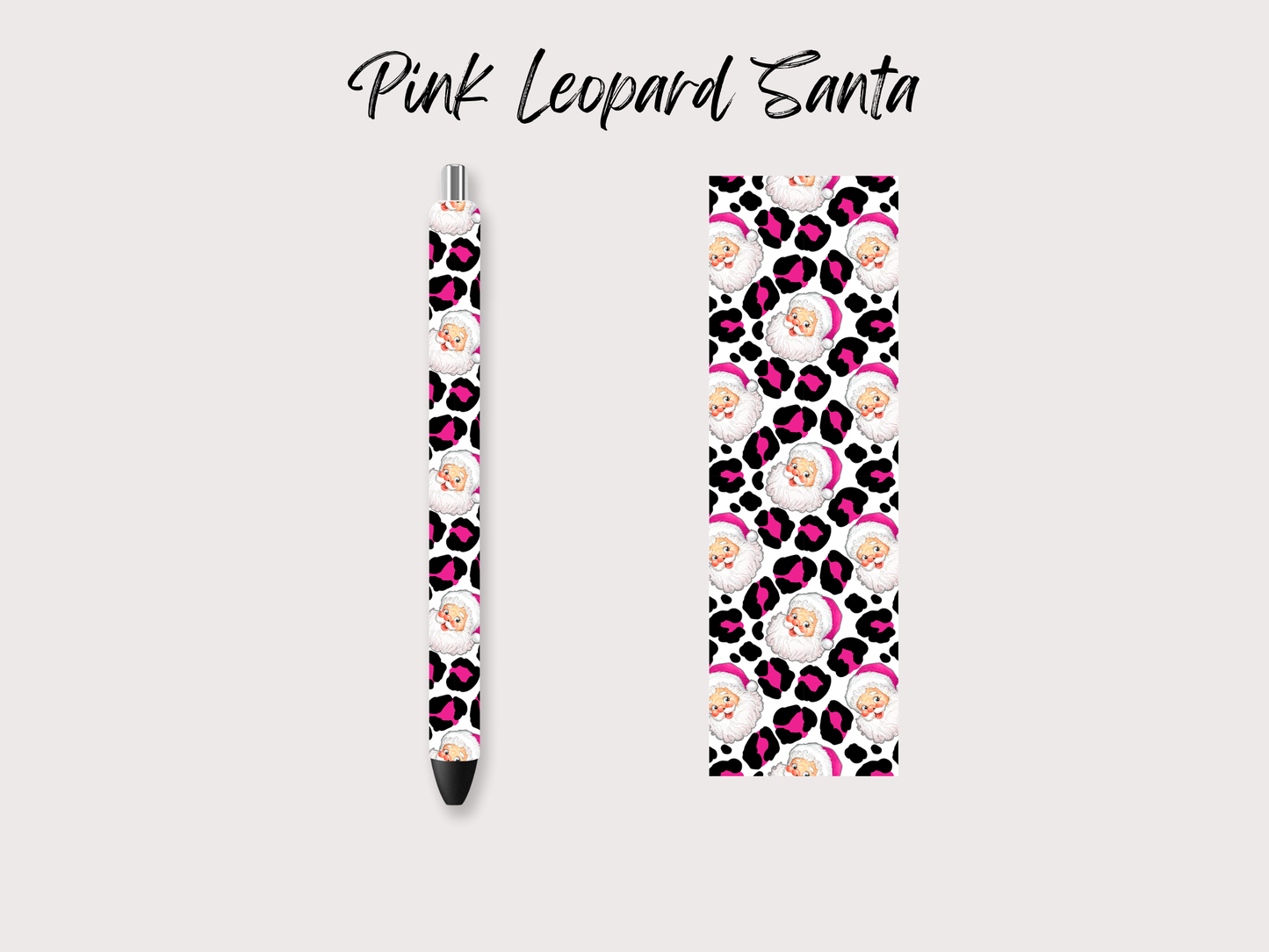 Pink Leopard Santa