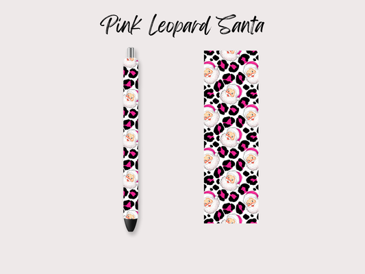Pink Leopard Santa