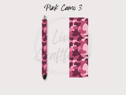 Pink Camo Pen Wraps