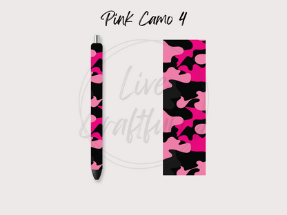 Pink Camo Pen Wraps