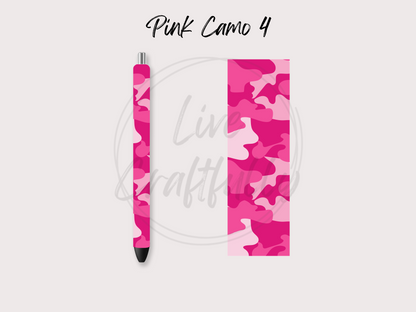 Pink Camo Pen Wraps