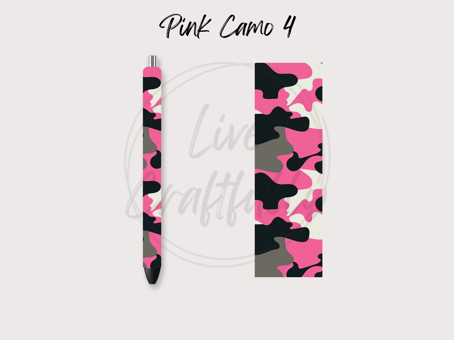 Pink Camo Pen Wraps