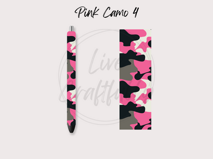 Pink Camo Pen Wraps