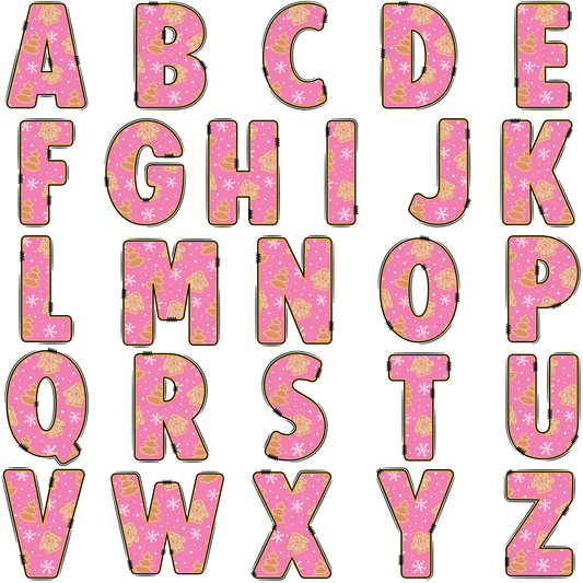 Custom Gift Tags - Pink Gingerbread