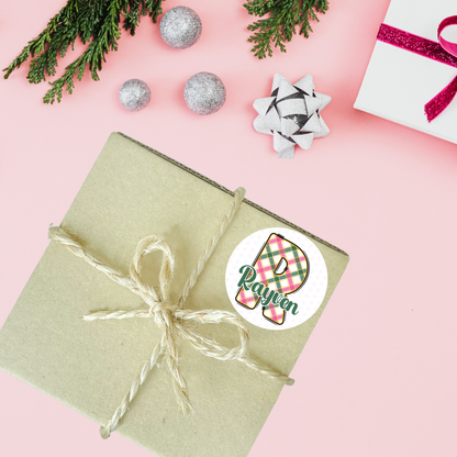 Custom Gift Tags - Pink Plaid