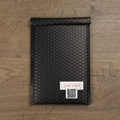 Rectangle Logo with QR Code Packaging Stickers