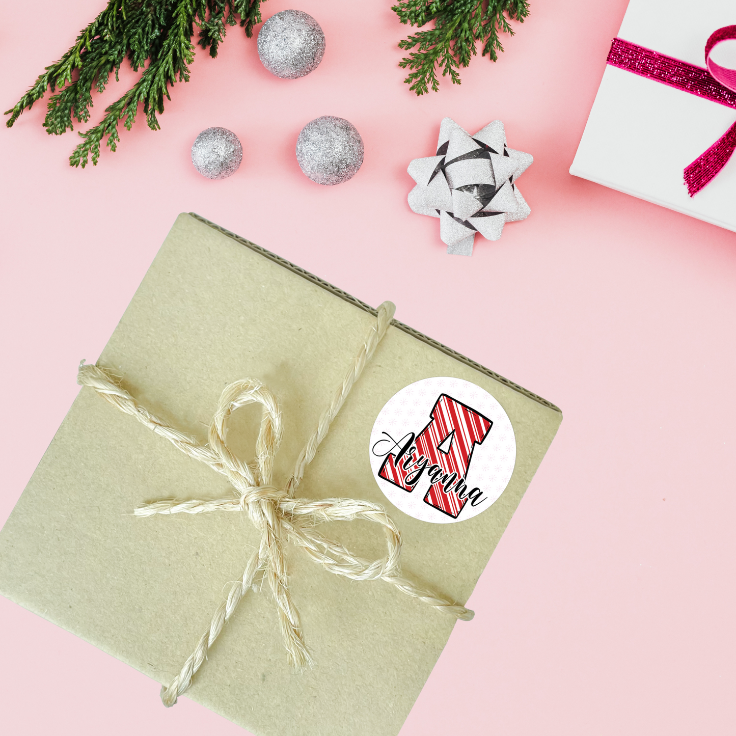 Custom Gift Tags - Peppermint Stripe