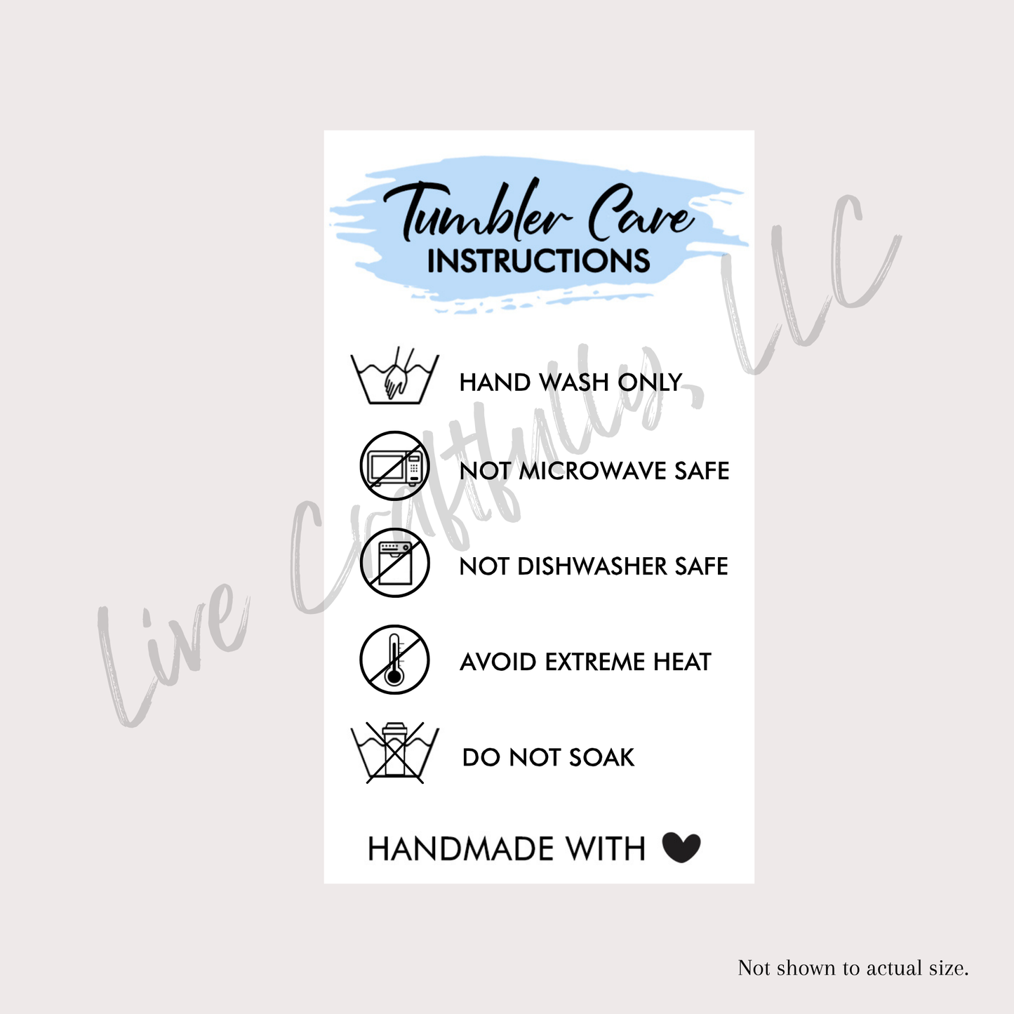 Tumbler Care Stickers (Set of 24)