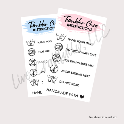 Tumbler Care Stickers (Set of 24)