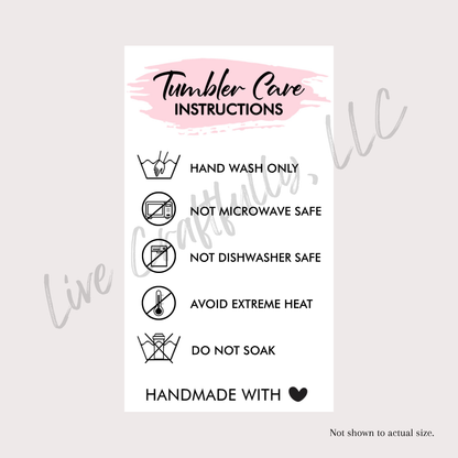 Tumbler Care Stickers (Set of 24)