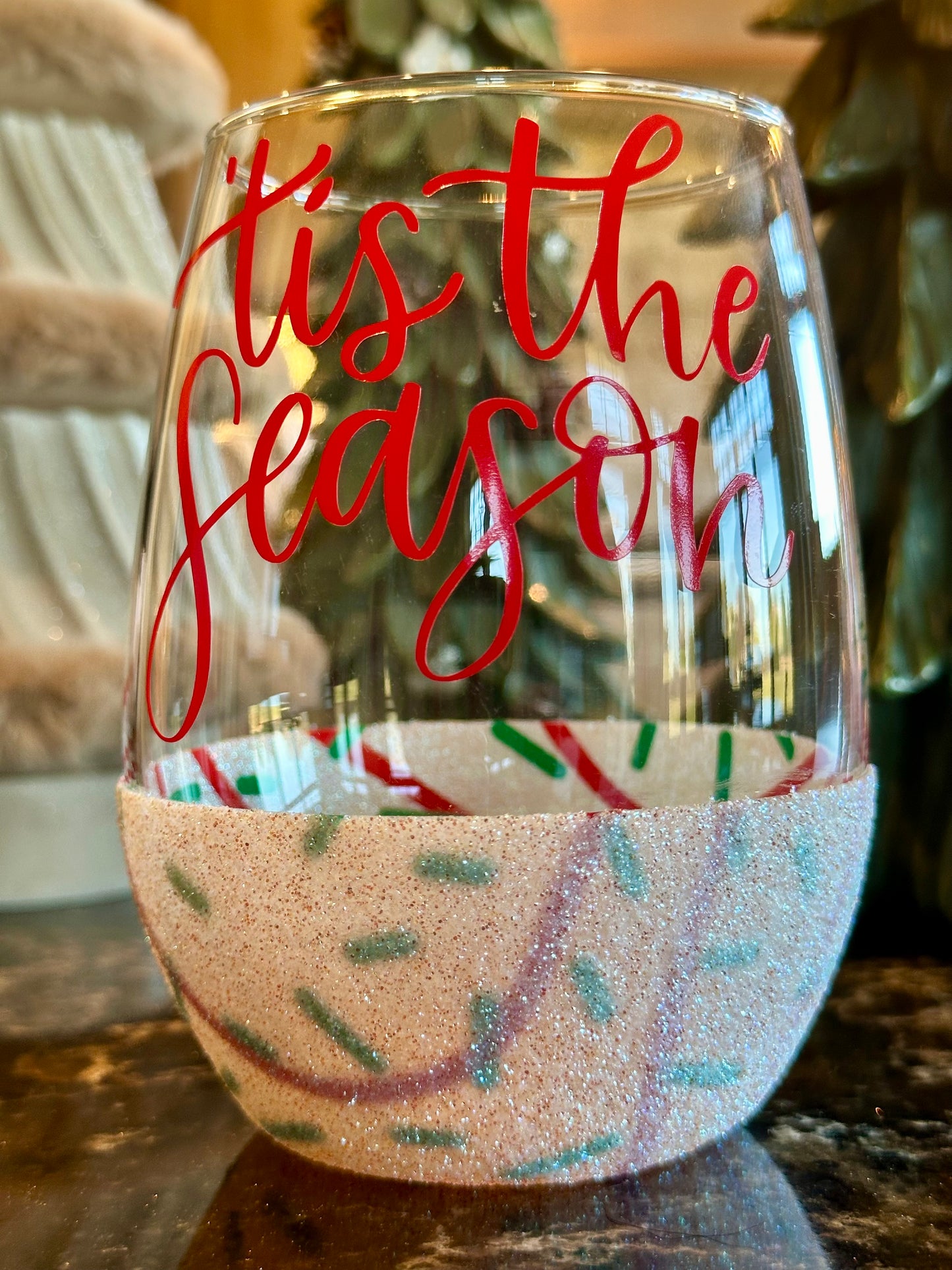 'Tis The Season Glitter Glass RTS