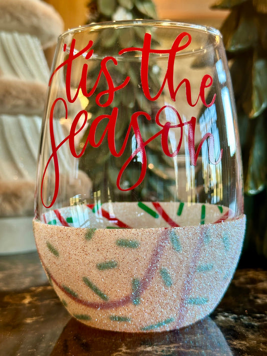 'Tis The Season Glitter Glass RTS